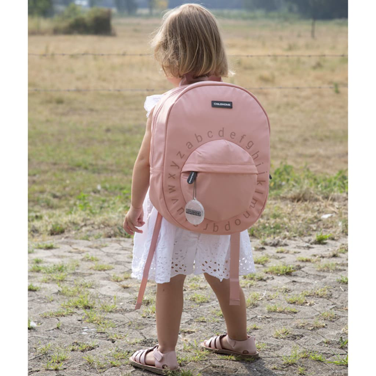 CHILDHOME Skolväska ABC rosa och koppar