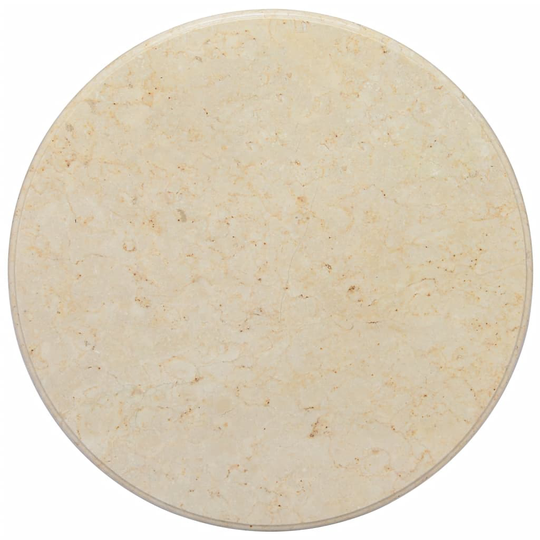 vidaXL Bordsskiva gräddvit Ø70x2,5 cm marmor
