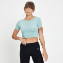 MP Composure Short Sleeve Crop Top för kvinnor - Ljusblå - XXS