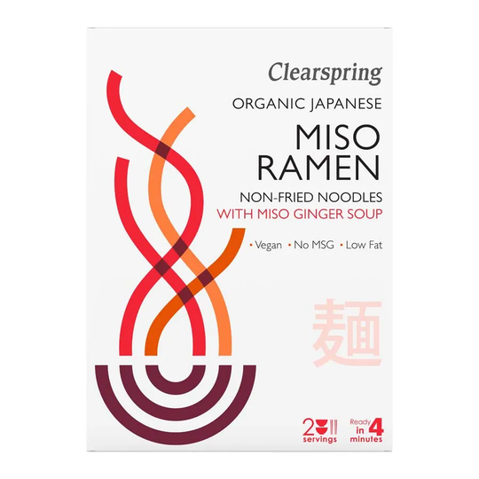 Clearspring Ramen Nudlar Miso & Ingefära, 210 g ekologisk