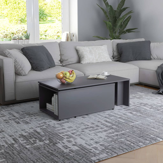 vidaXL Soffbord grå 150x50x35 cm konstruerat trä