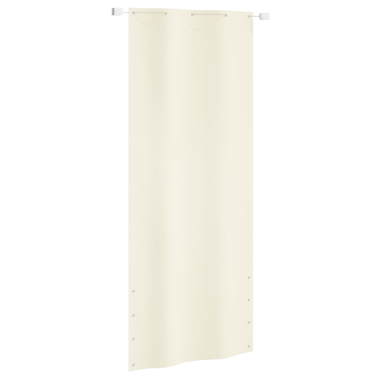 vidaXL Balkongskärm gräddvit 100x240 cm oxfordtyg