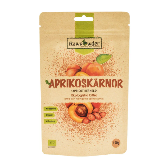 Rawpowder Aprikoskärnor bittra, 150g ekologisk