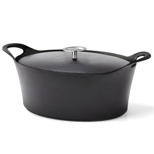 CUISINOX Gjutjärnsgryta emaljerad 3,9 L 29 cm oval svart
