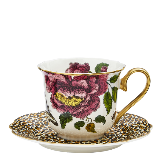 Spode - Creatures of Curiosity Tekopp med fat 25 cl White/Leo