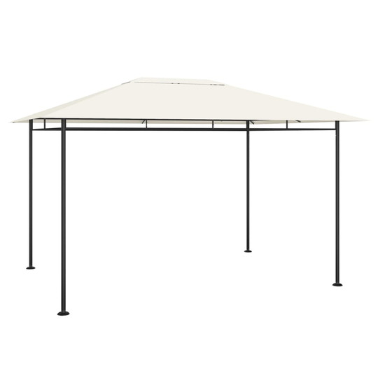 vidaXL Paviljong 4x3x2,7 m gräddvit 180 g/m²