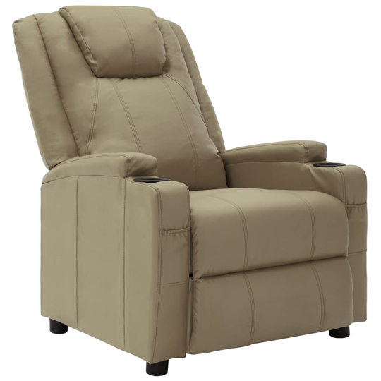 vidaXL Reclinerfåtölj cappuccino konstläder