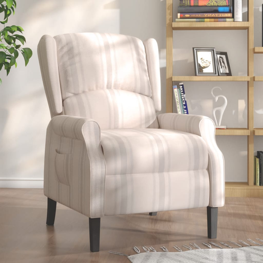 vidaXL Reclinerfåtölj ränder tyg