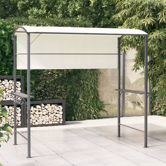 vidaXL Paviljong med tak 220x110x200 cm gräddvit
