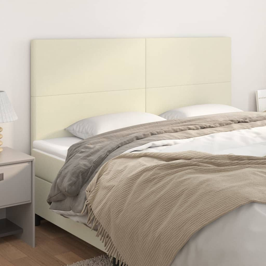 vidaXL Huvudgavlar 4 st gräddvit 100x5x78/88 cm konstläder