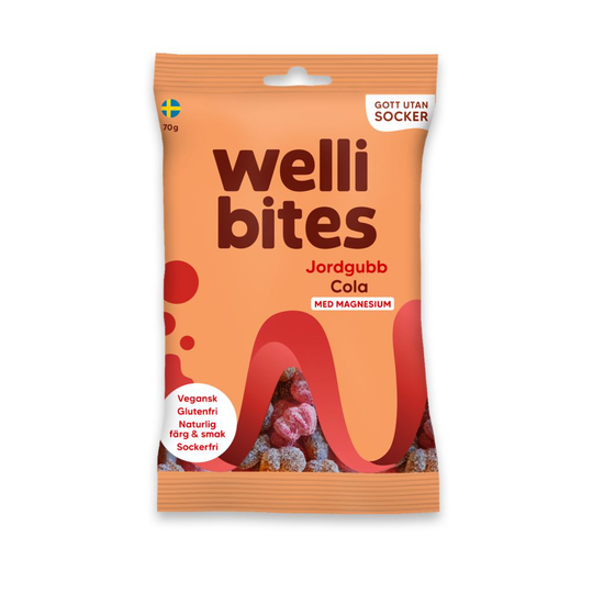 Wellibites Jordgubb & Cola 70 g