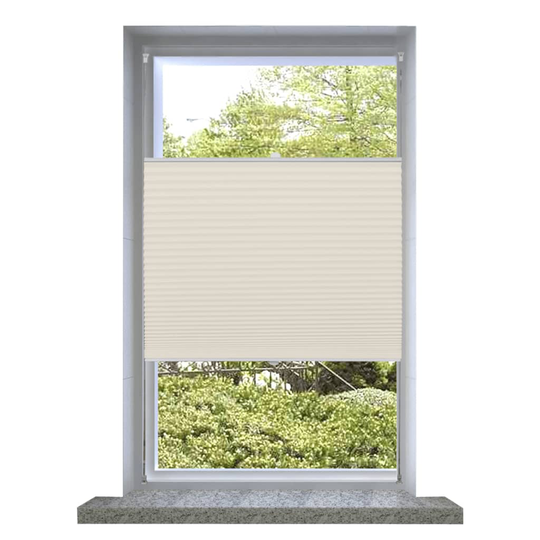 vidaXL Plisségardin 110x100 cm creme