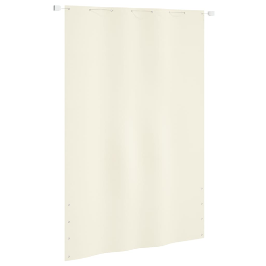 vidaXL Balkongskärm gräddvit 160x240 cm oxfordtyg