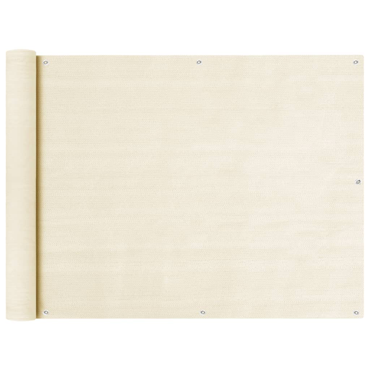 vidaXL Balkongskärm gräddvit 90x300 cm HDPE