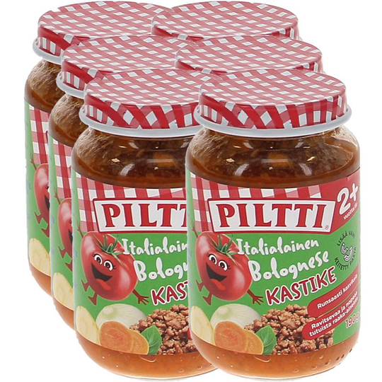 Piltti Italiensk Bolognese Barnmat 6-pack