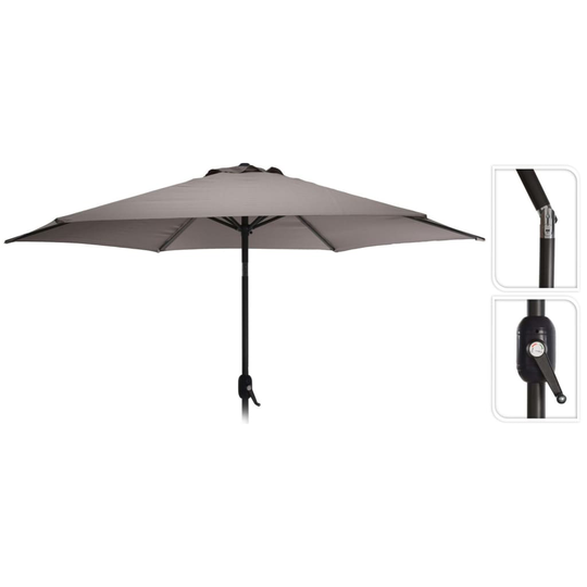 ProGarden Parasoll Monica 270 cm taupe