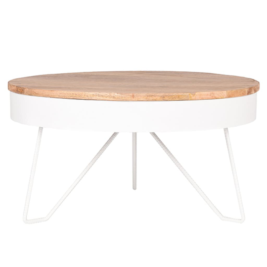 LABEL51 Soffbord Saran 80x80x43 cm trä/vit