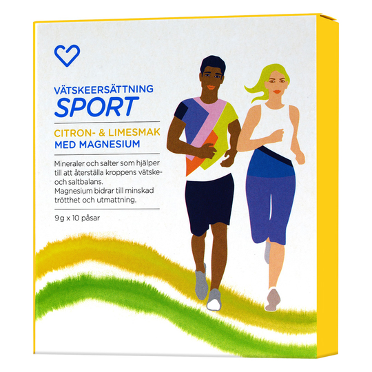 Hjärtats Vätskeersättning Sport m Magnesium 9g Dospåse 10st