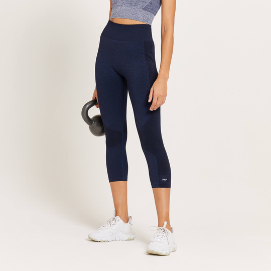 MP Women's Curve High Waisted 3/4 Leggings - Blå - XXS