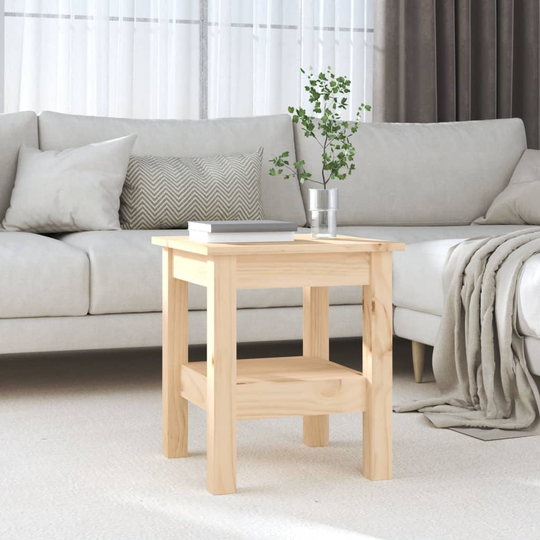 vidaXL Soffbord 35x35x40 cm massivt furu