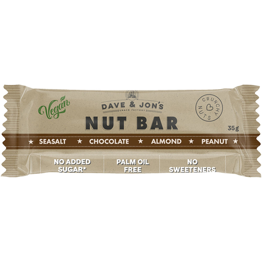 Dave & Jon's Nötbar Havssalt/Choklad 35 g