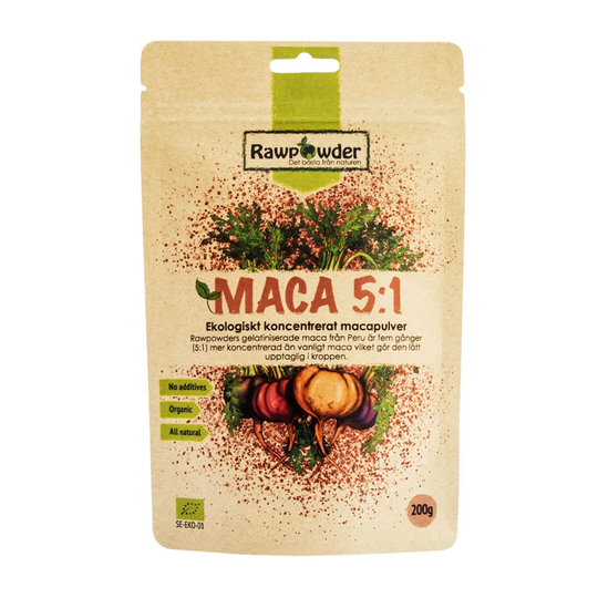 Rawpowder Maca 5:1 koncentrerad, 200g pulver ekologisk
