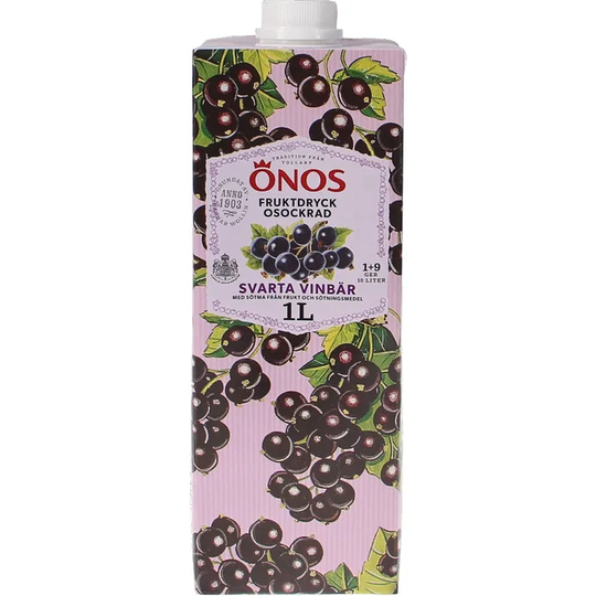 Önos Svartvinbär Dryck Osockrad