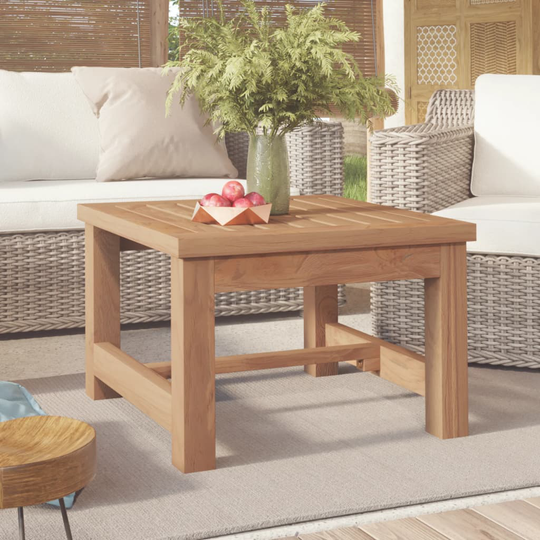 vidaXL Soffbord 45x45x30 cm massiv teak